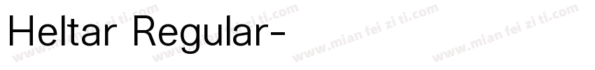 Heltar Regular字体转换
